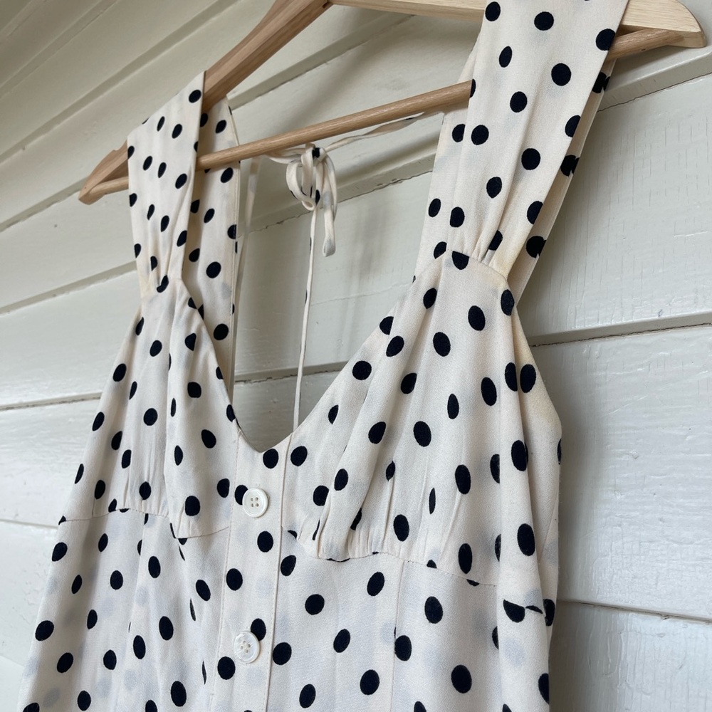 Reformation Black and White Polka Dot Backless Sun Dress - Picture 11 of 17